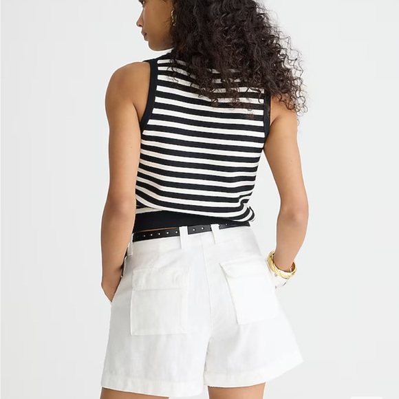 Jcrew linen cargo short in White size 6 - Picture 3 of 3